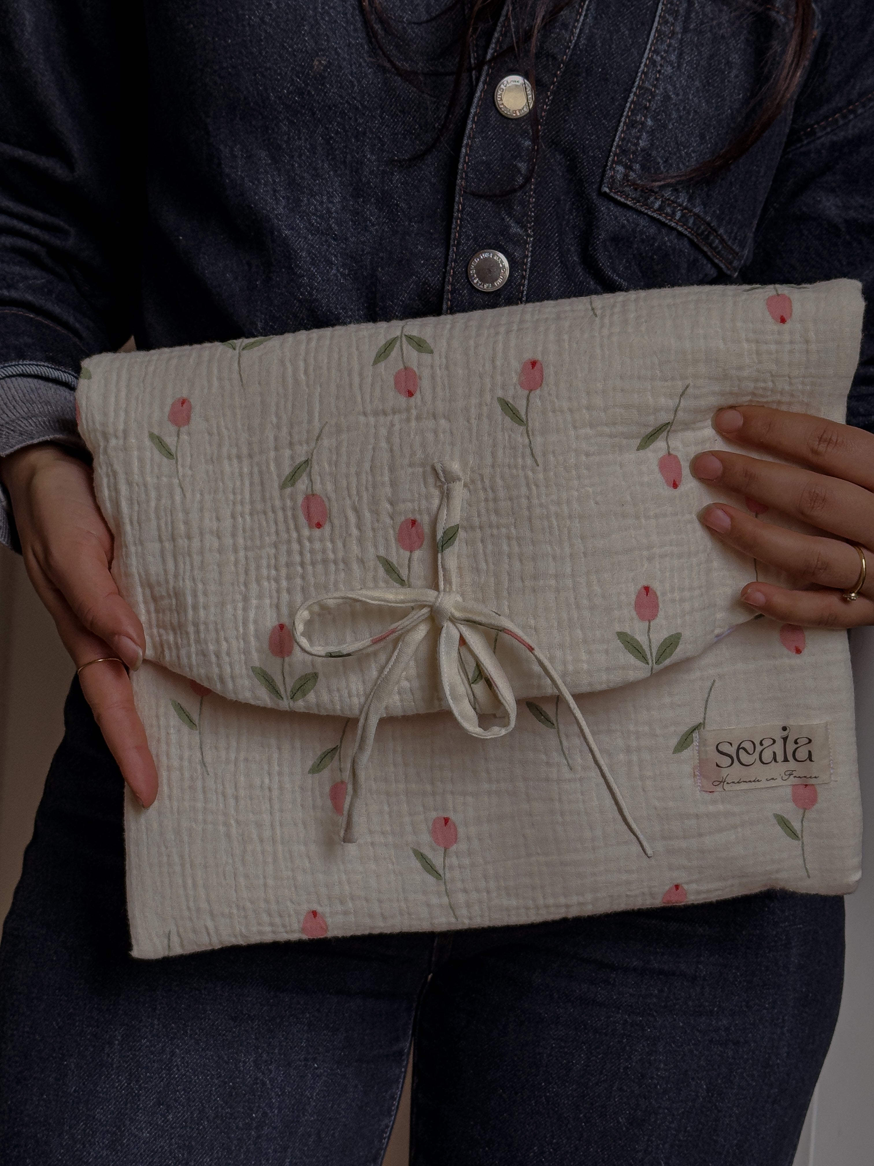 Pochette ordinateur⎪Flora Vichy Retro